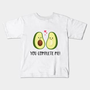 You complete me T Shirt- Avocado Couple-Valentines Day Gift Kids T-Shirt